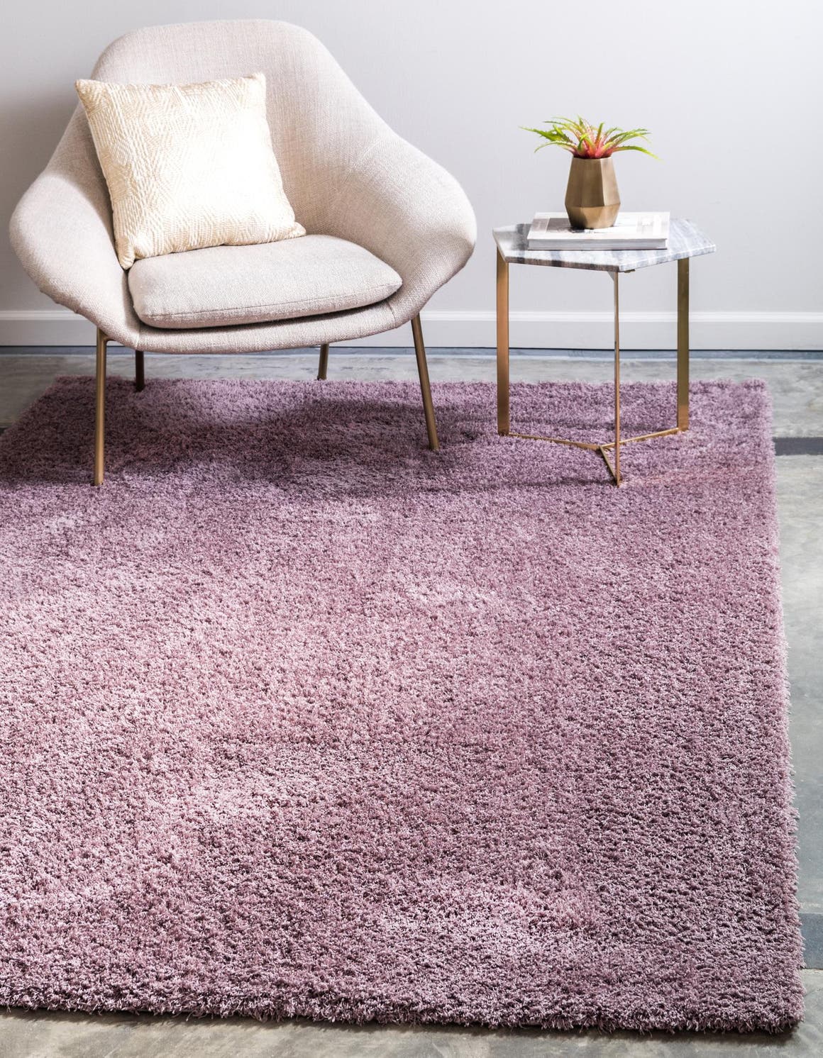 Quadratisch Teppich Luzern in Violett von Hadorn™ - Lifestyle Image