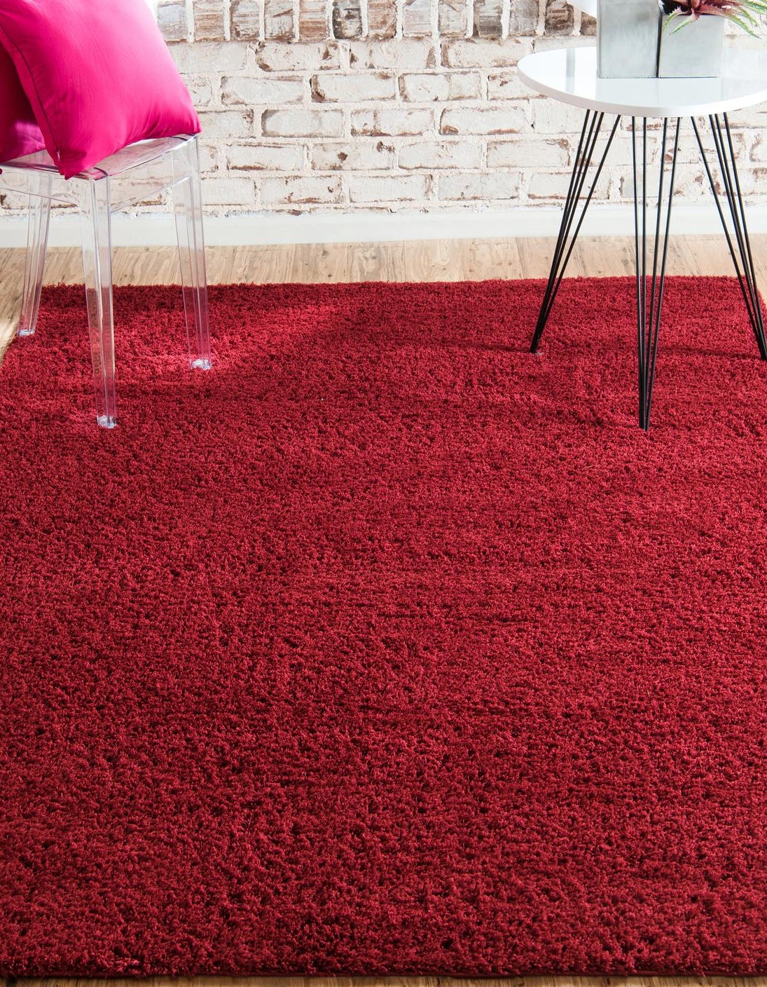 Quadratisch Teppich Luzern in Rot von Hadorn™ - Lifestyle Image