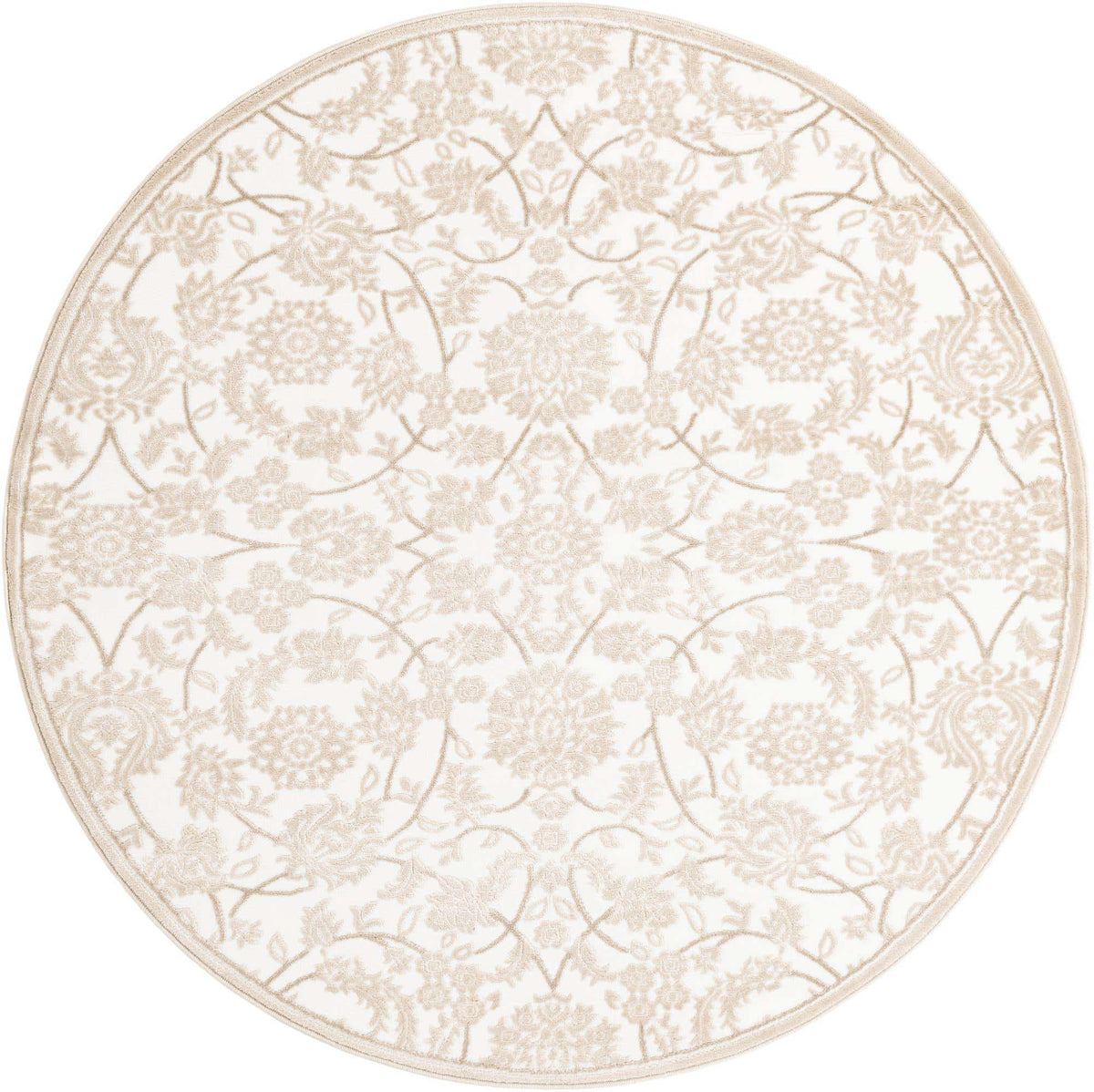 Rund Teppich Himalaya in Schneewittchen von Hadorn™ - Lifestyle Image