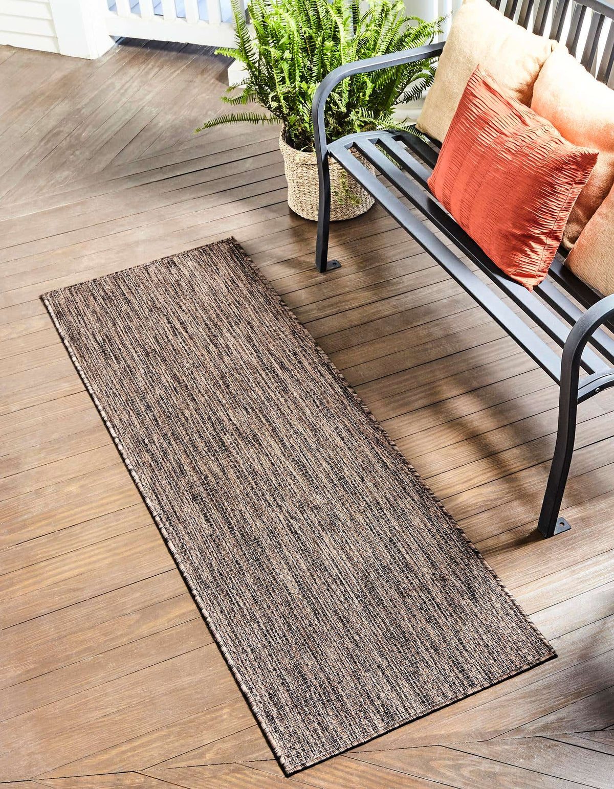 Läufer Outdoor Teppich Tulum Outdoor in Hellbraun von Hadorn™ - Lifestyle Image
