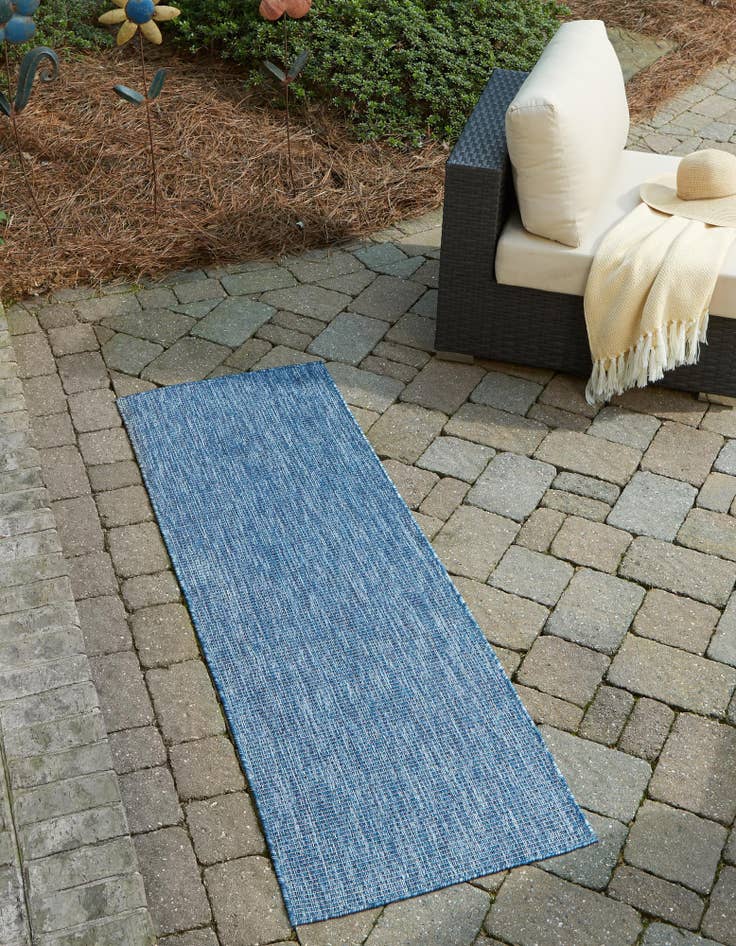 Läufer Outdoor Teppich Tulum Outdoor in Blau von Hadorn™ - Lifestyle Image