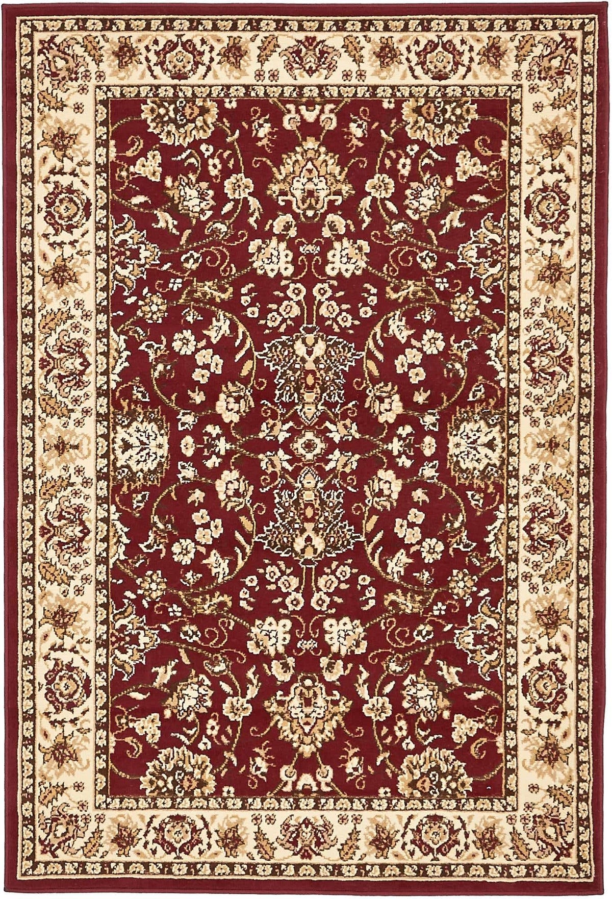 Rechteck Teppich Kashan Design in Burgund von Hadorn™ - Lifestyle Image