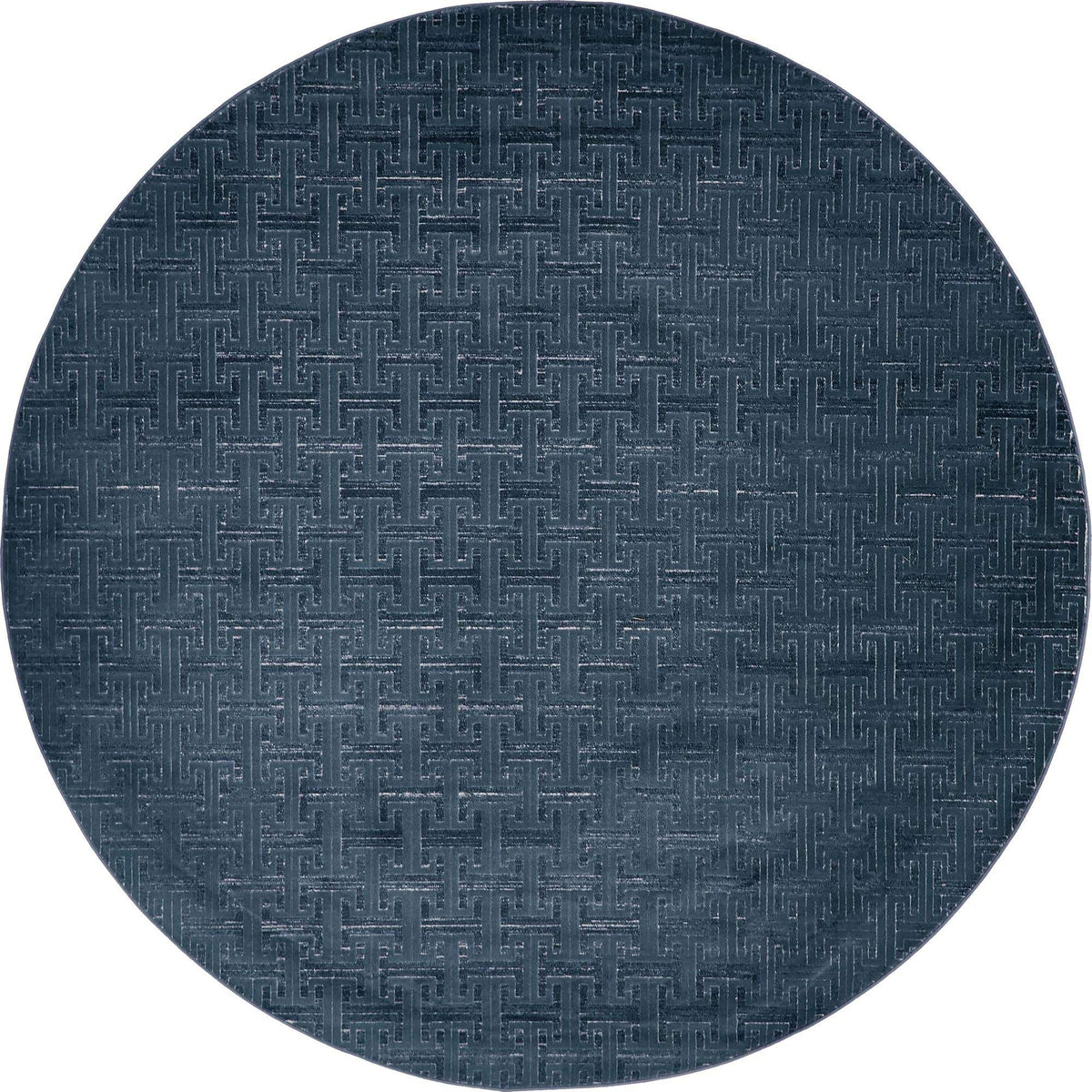 Rund Teppich Bellevue in Marineblau von Hadorn™ - Lifestyle Image