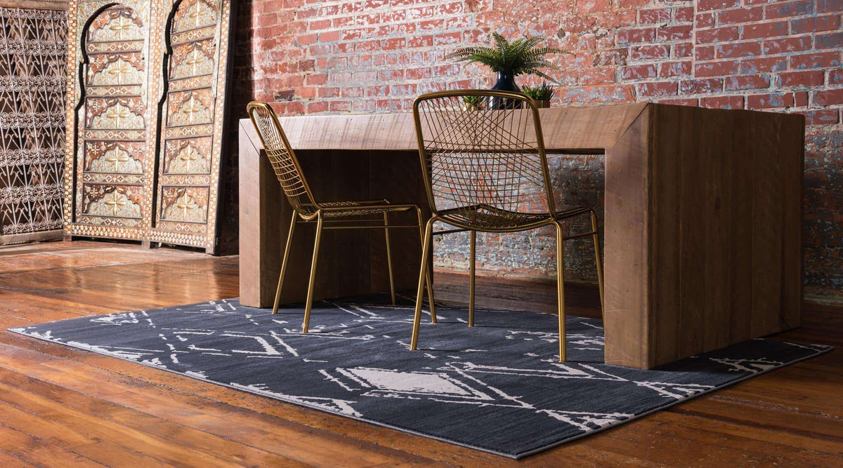 Rechteck Teppich Bellevue in Marineblau von Hadorn™ - Lifestyle Image