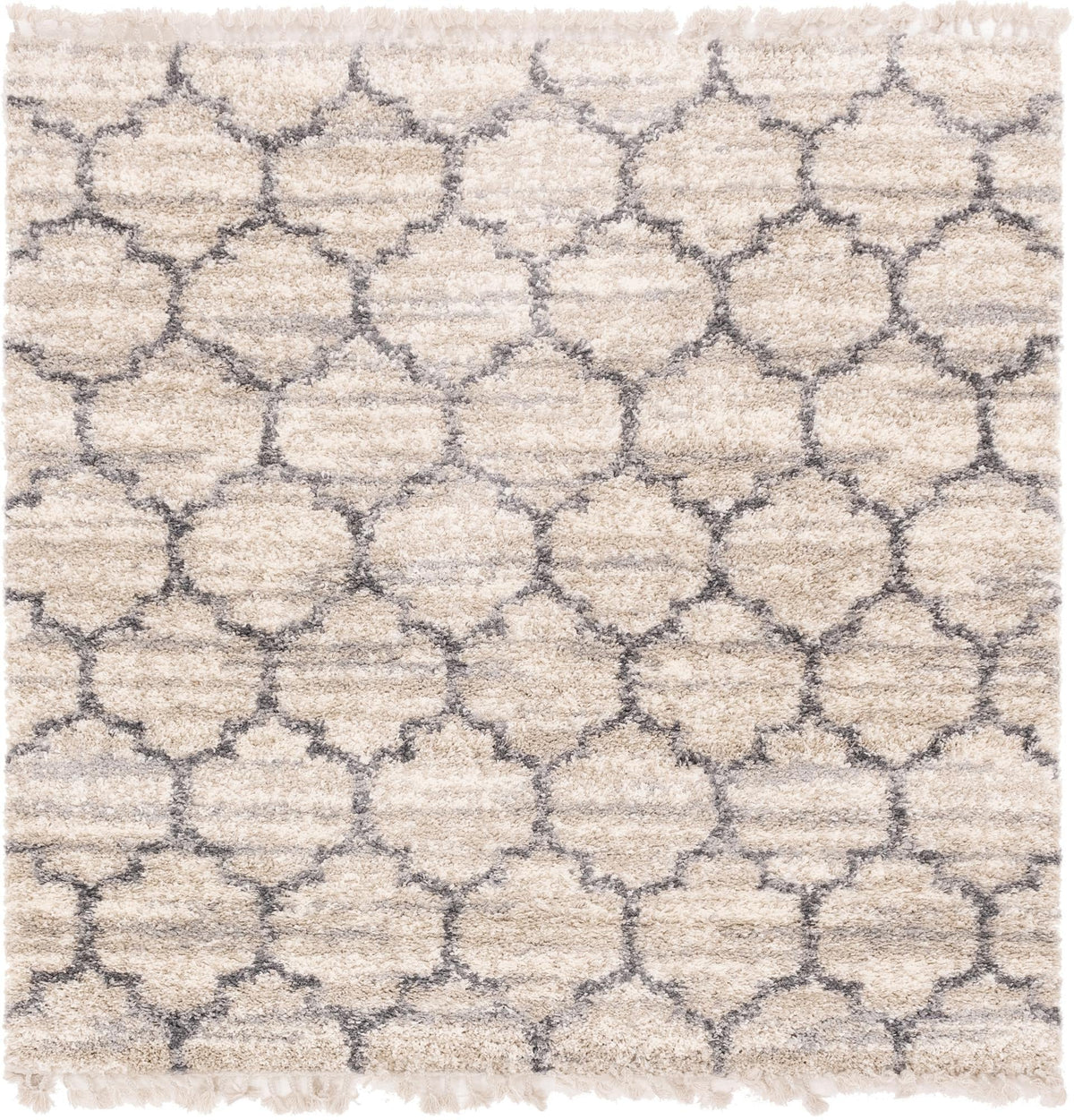 Quadratisch Hochflorteppich Lagom Shag in Beige von Hadorn™ - Lifestyle Image