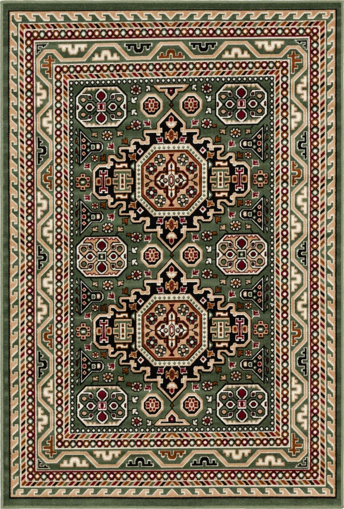 Rechteck Teppich Gharajeh in Grün von Hadorn™ - Lifestyle Image