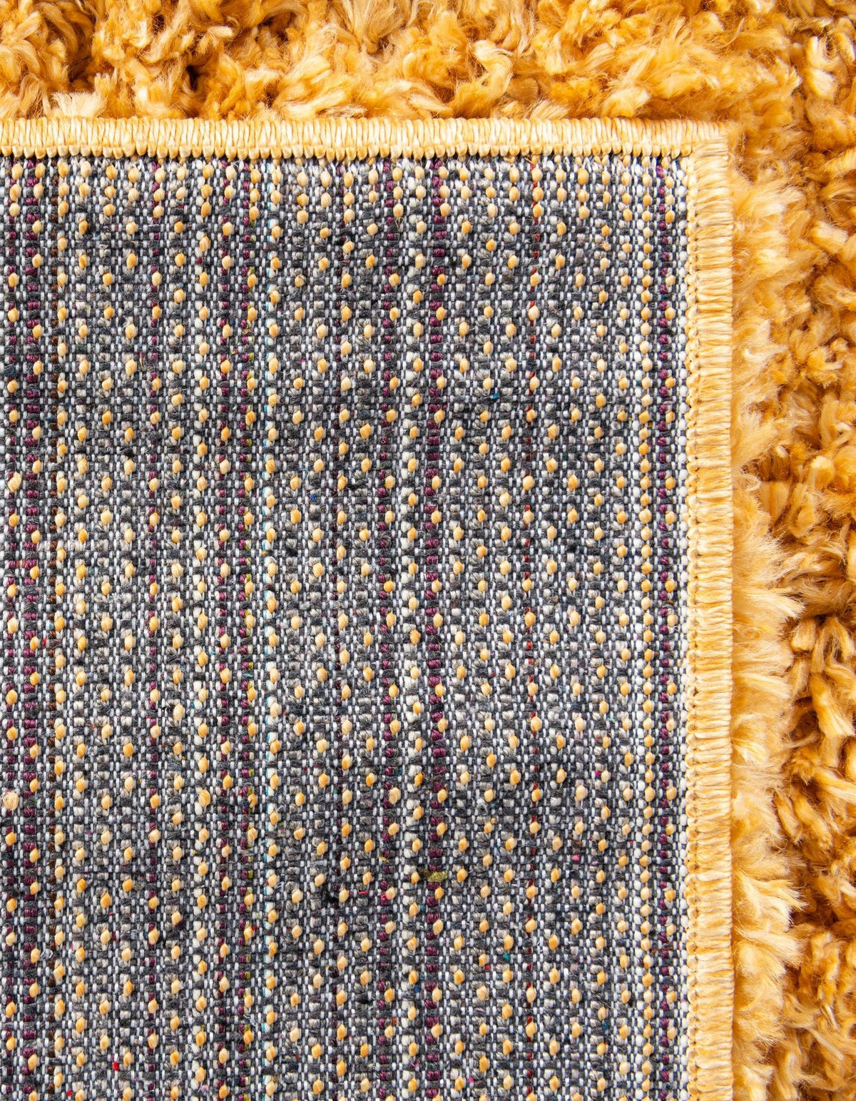 Quadratisch Hochflorteppich Zermatt Shag in Gelb von Hadorn™ - Lifestyle Image