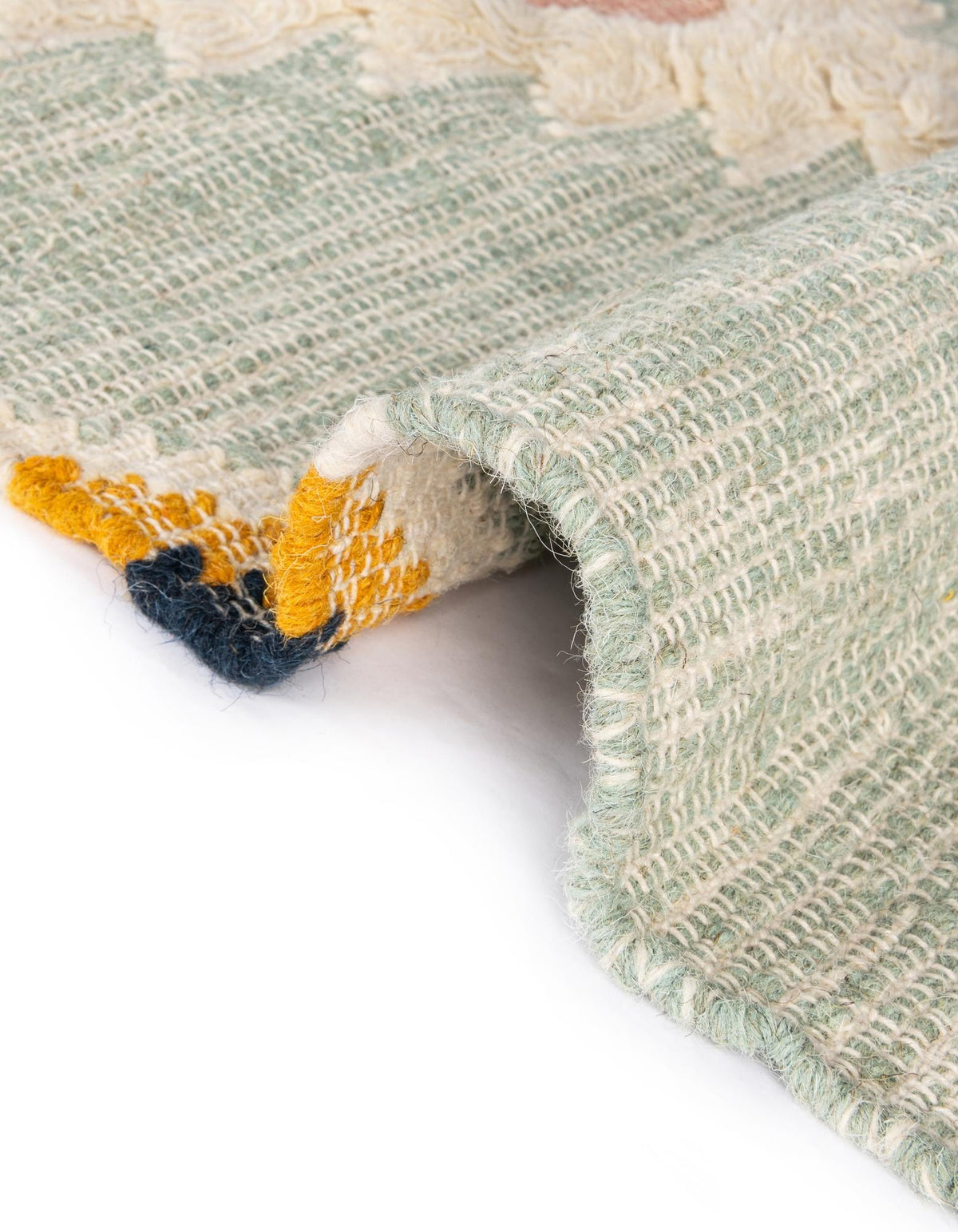 Rechteck Handgeflochten Teppich Arizona in Helles Aqua von Hadorn™ - Lifestyle Image