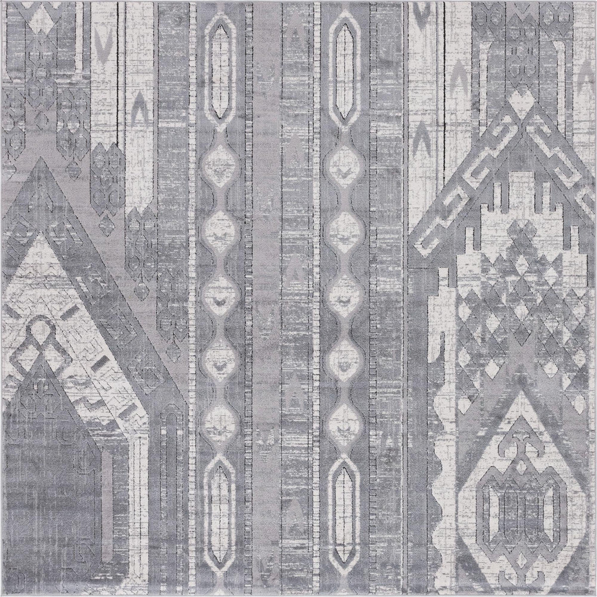Quadratisch Teppich Oregon in Grau von Hadorn™ - Lifestyle Image