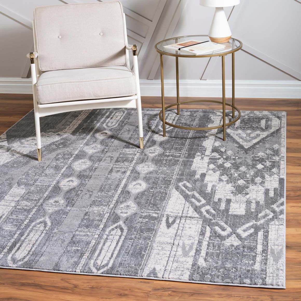 Quadratisch Teppich Oregon in Grau von Hadorn™ - Lifestyle Image