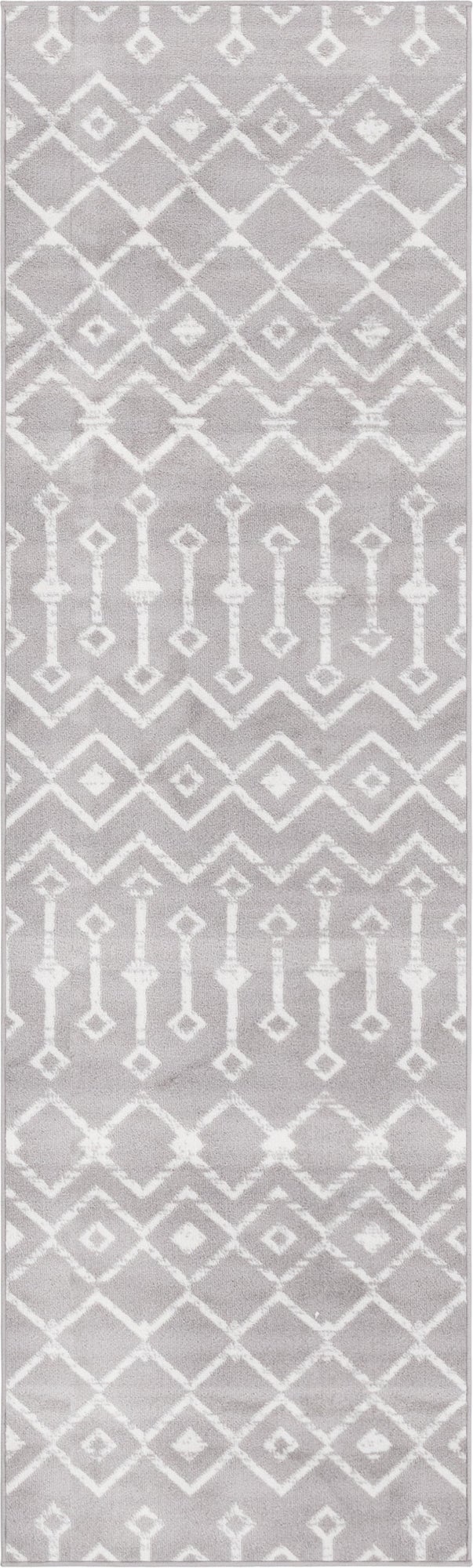 Läufer Teppich Kasbah Trellis in Hellgrau von Hadorn™ - Lifestyle Image