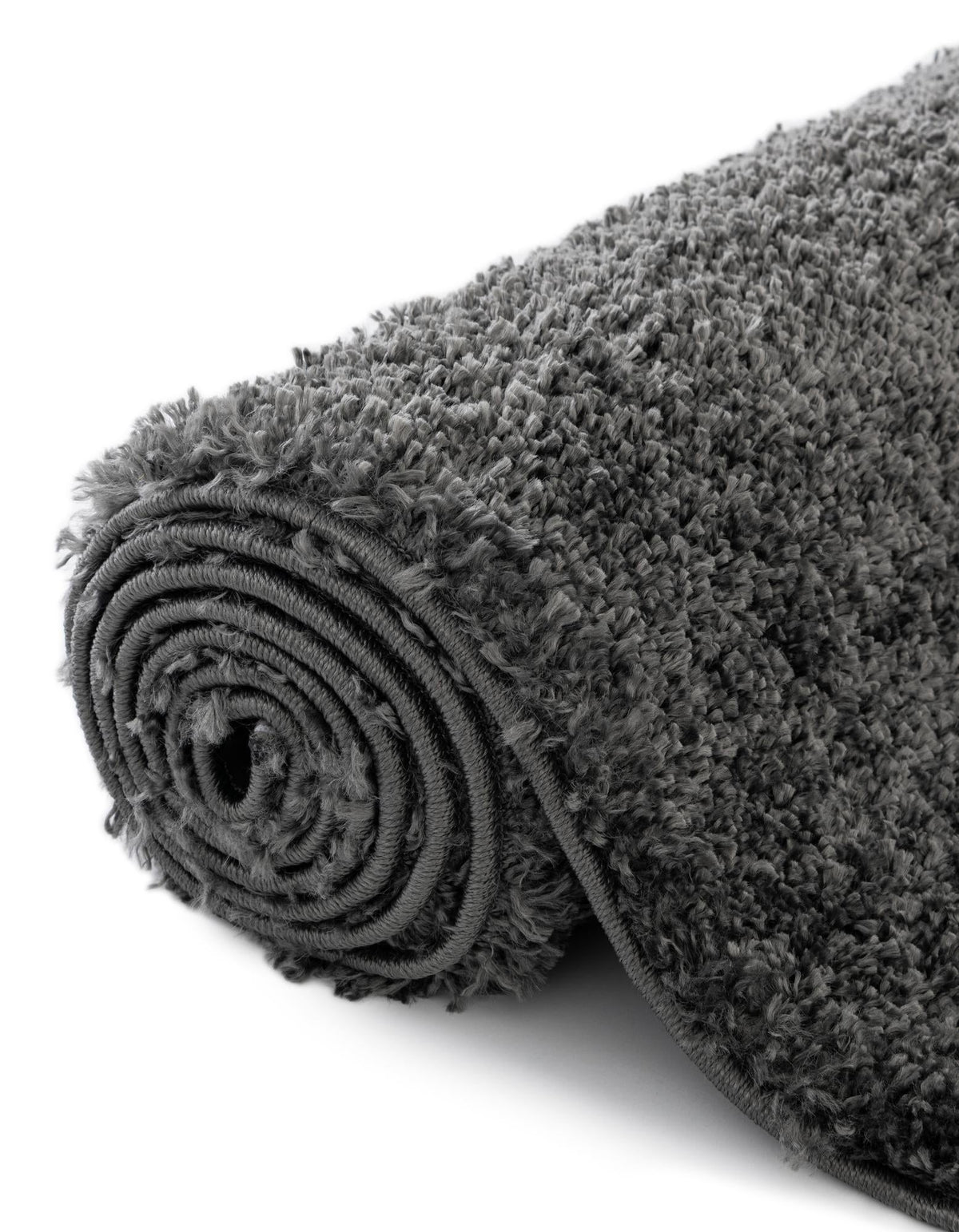Rund Hochflorteppich Soft Solid Shag in Rauchgrau von Hadorn™ - Lifestyle Image
