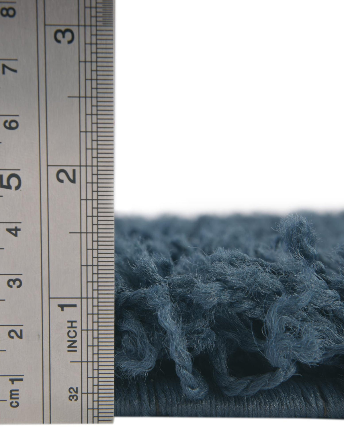 Quadratisch Hochflorteppich Solid Shag in Blau von Hadorn™ - Lifestyle Image