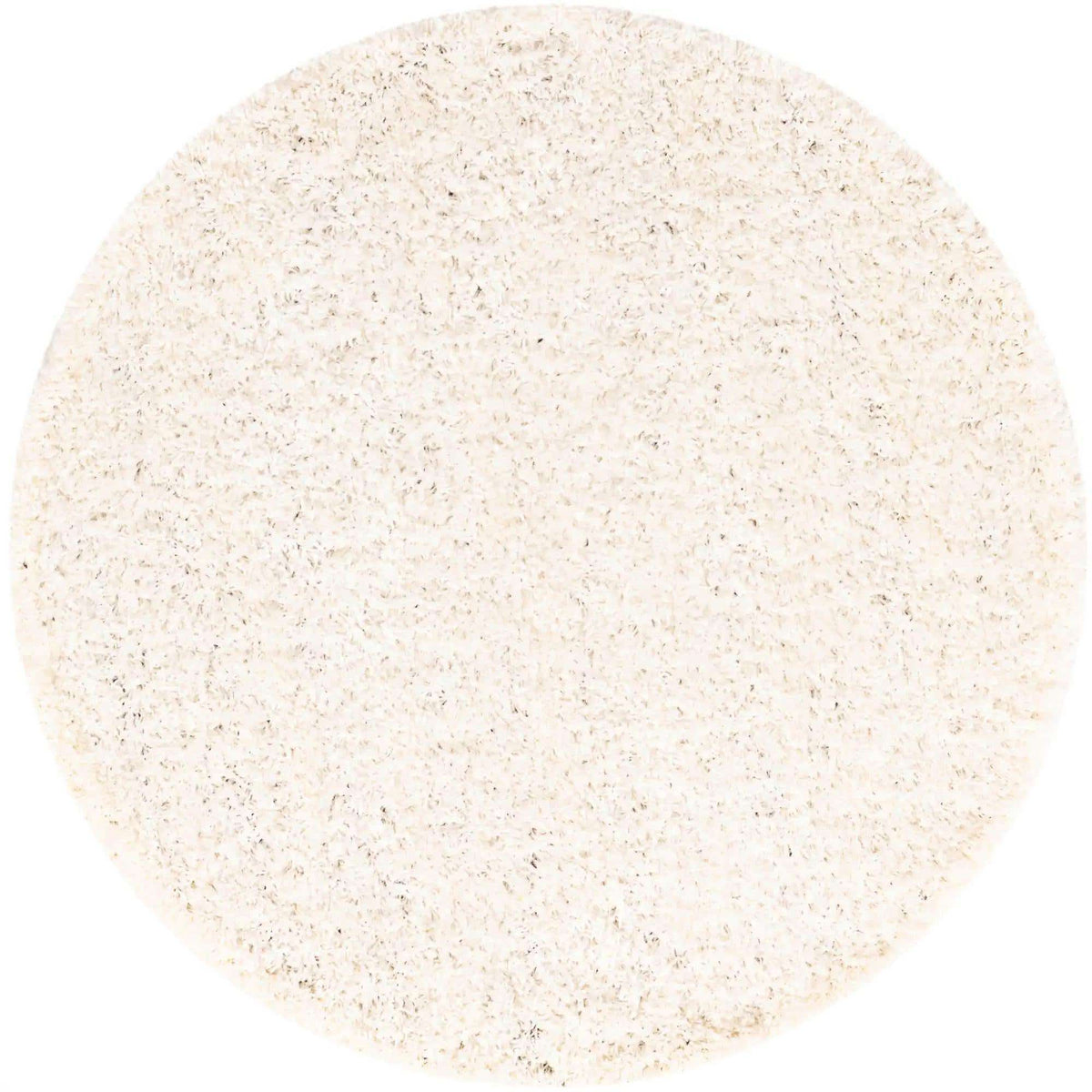 Rund Hochflorteppich Solid Shag in Weiss von Hadorn™ - Lifestyle Image