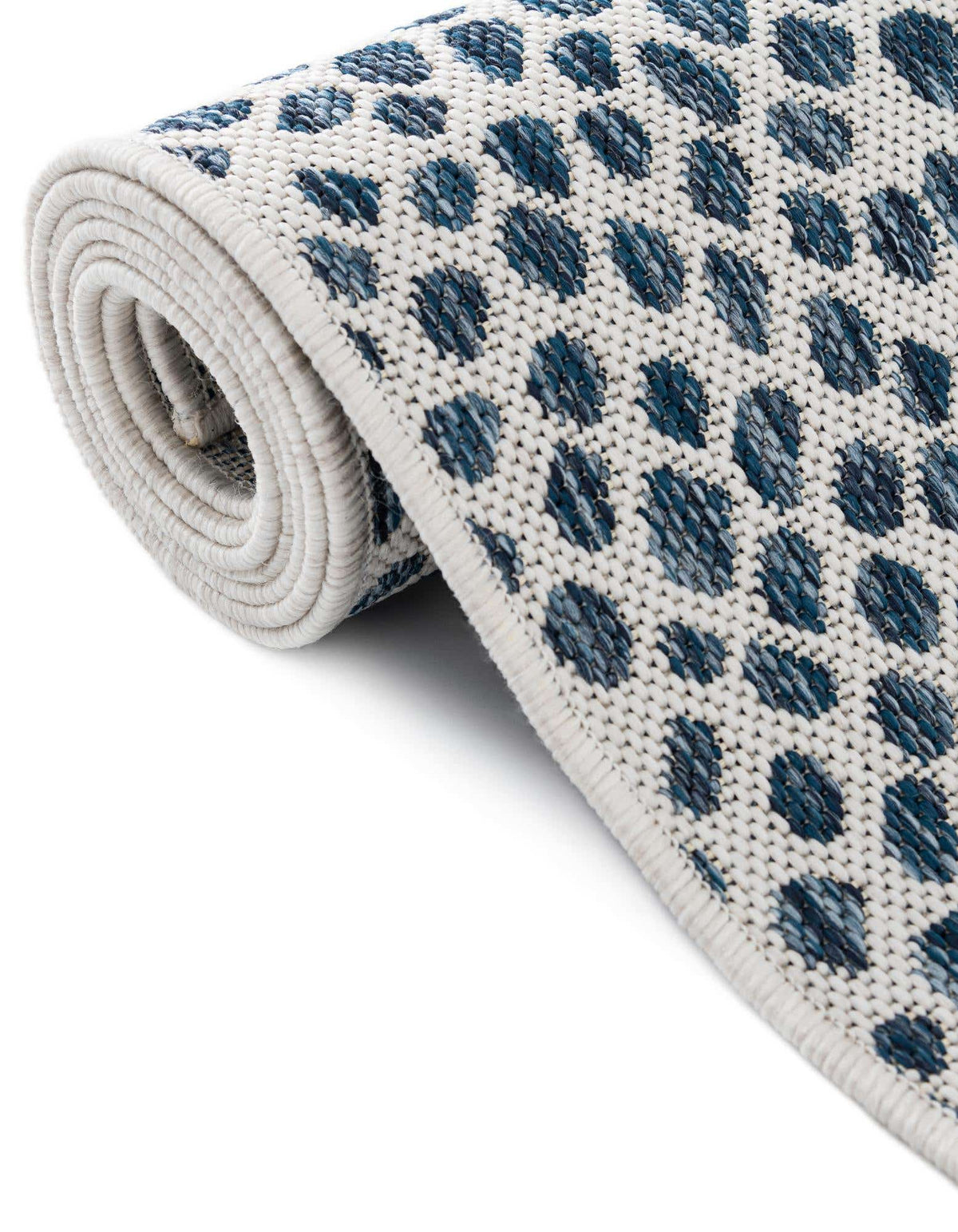 Oval Outdoor Teppich Tulum Outdoor in Blau von Hadorn™ - Lifestyle Image