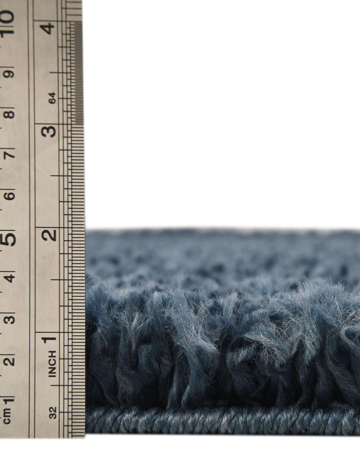 Quadratisch Hochflorteppich Zermatt Shag in Blau von Hadorn™ - Lifestyle Image