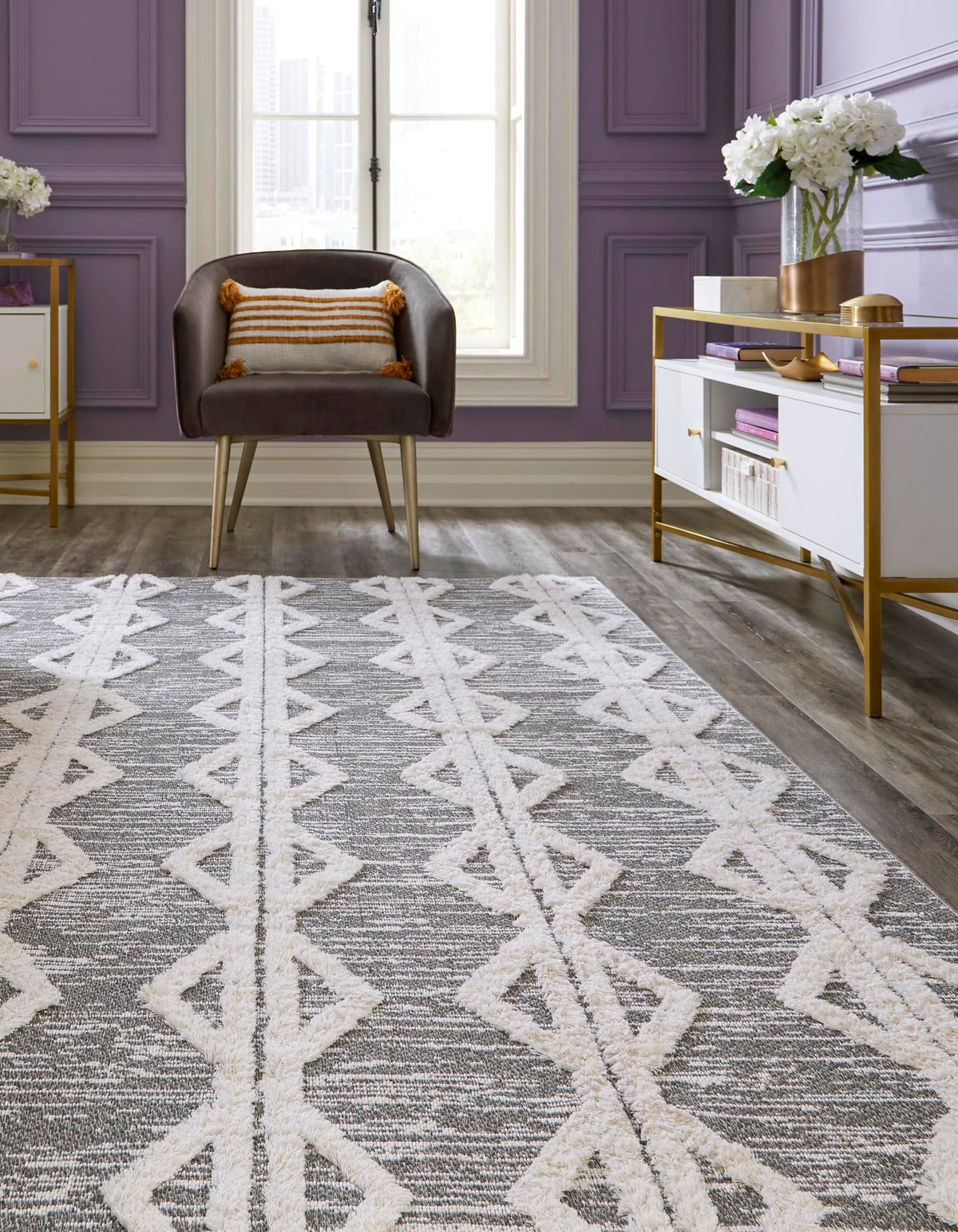 Rechteck Teppich Sabrina Soto Casa in Anthrazitgrau von Hadorn™ - Lifestyle Image