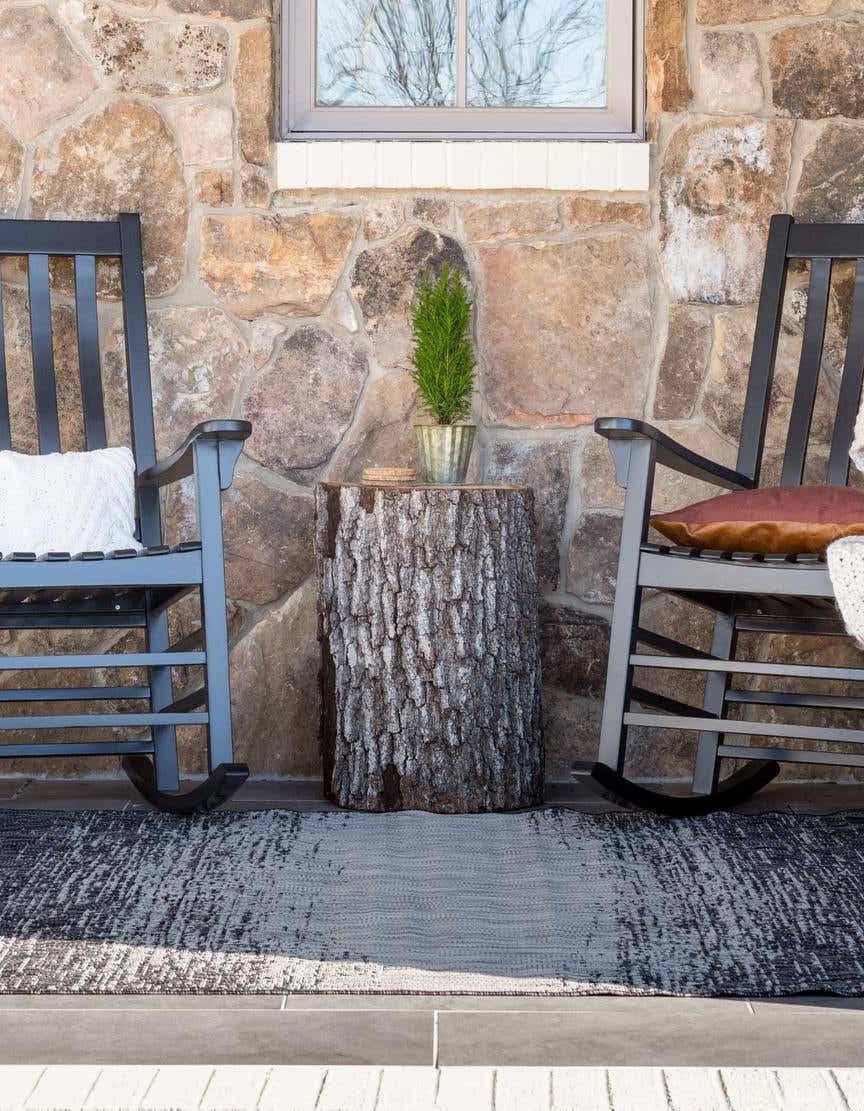 Rechteck Outdoor Teppich Outdoor Modern in Anthrazit von Hadorn™ - Lifestyle Image