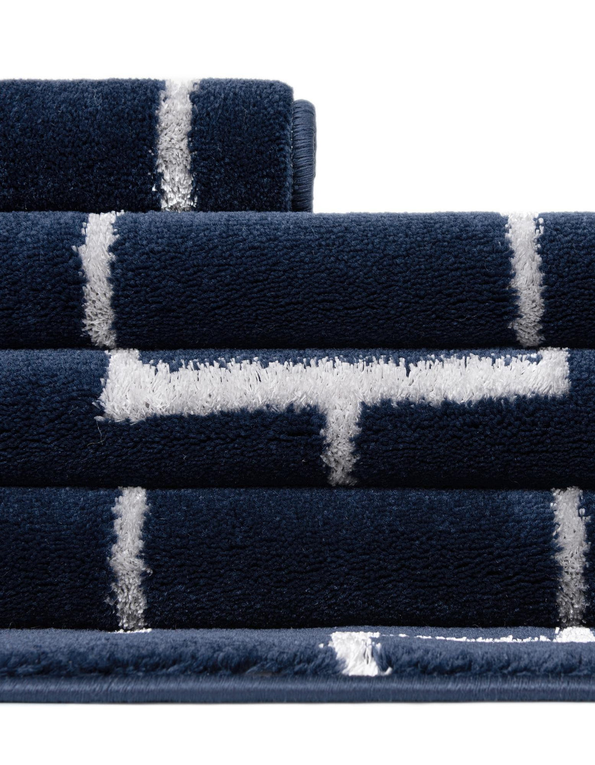 Quadratisch Teppich Marilyn Monroe™ Glam Trellis in Marineblaues Silber von Hadorn™ - Lifestyle Image
