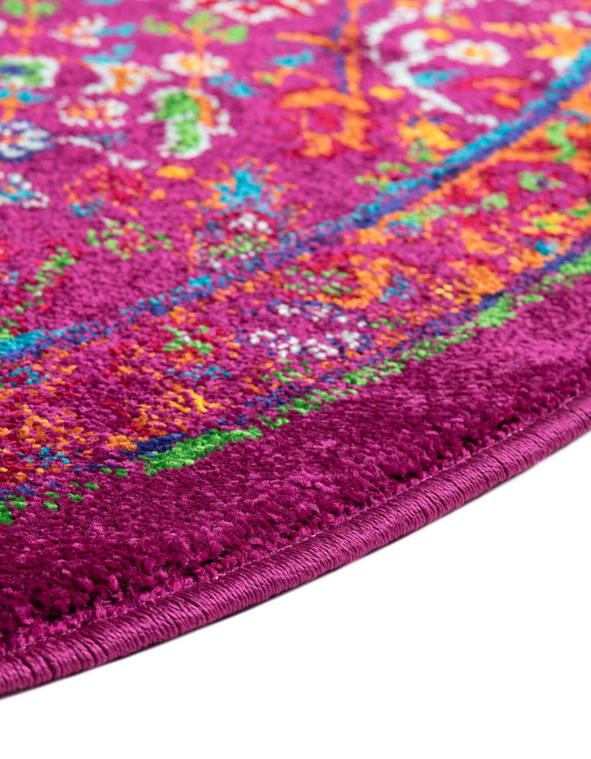 Rund Teppich Calypso in Rosa von Hadorn™ - Lifestyle Image