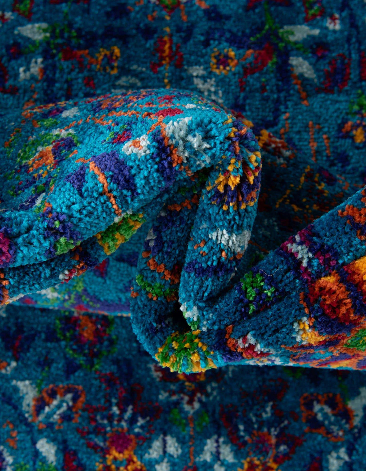 Rund Teppich Calypso in Marineblau von Hadorn™ - Lifestyle Image