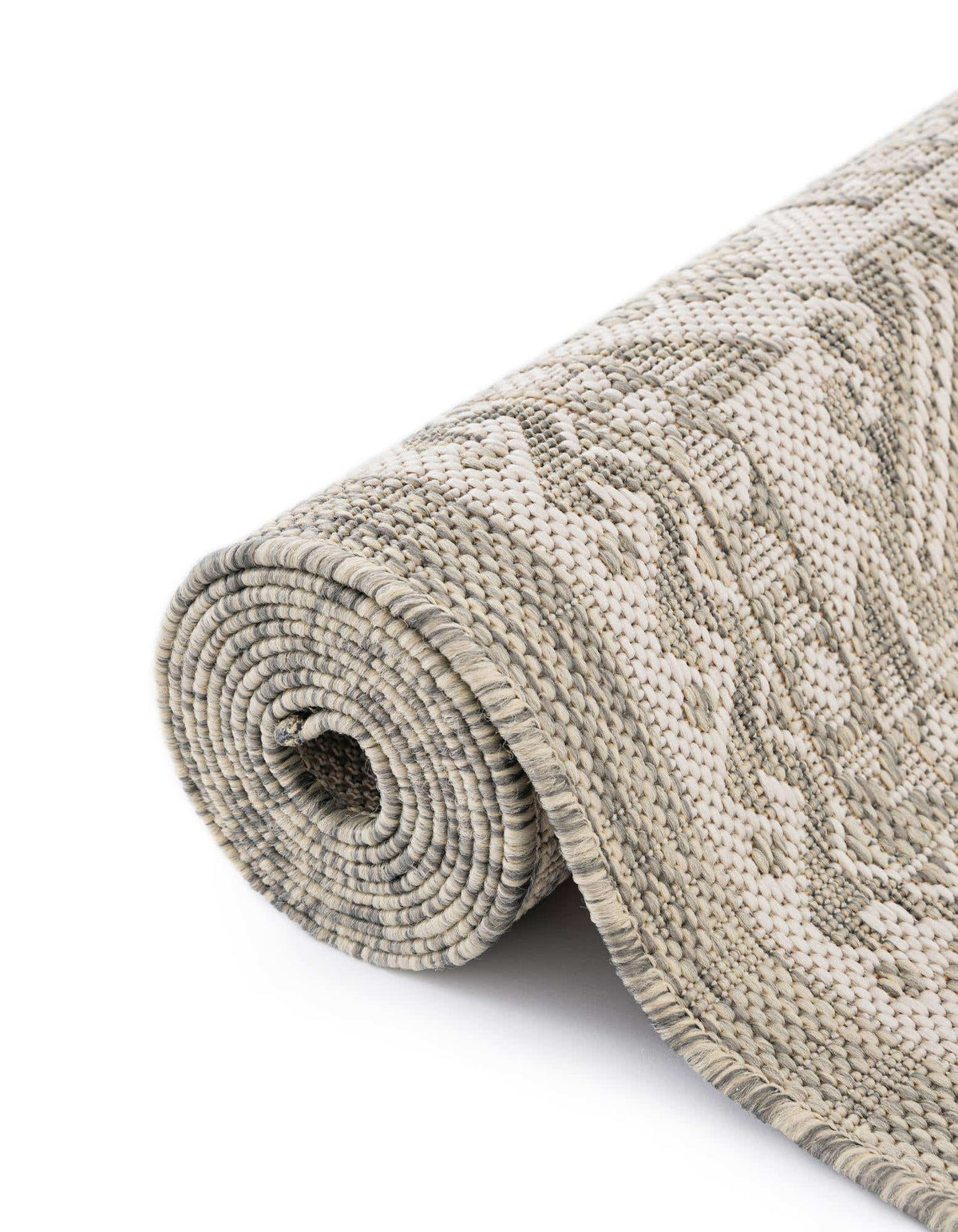 Quadratisch Outdoor Teppich Tulum Outdoor in Hellgrau von Hadorn™ - Lifestyle Image