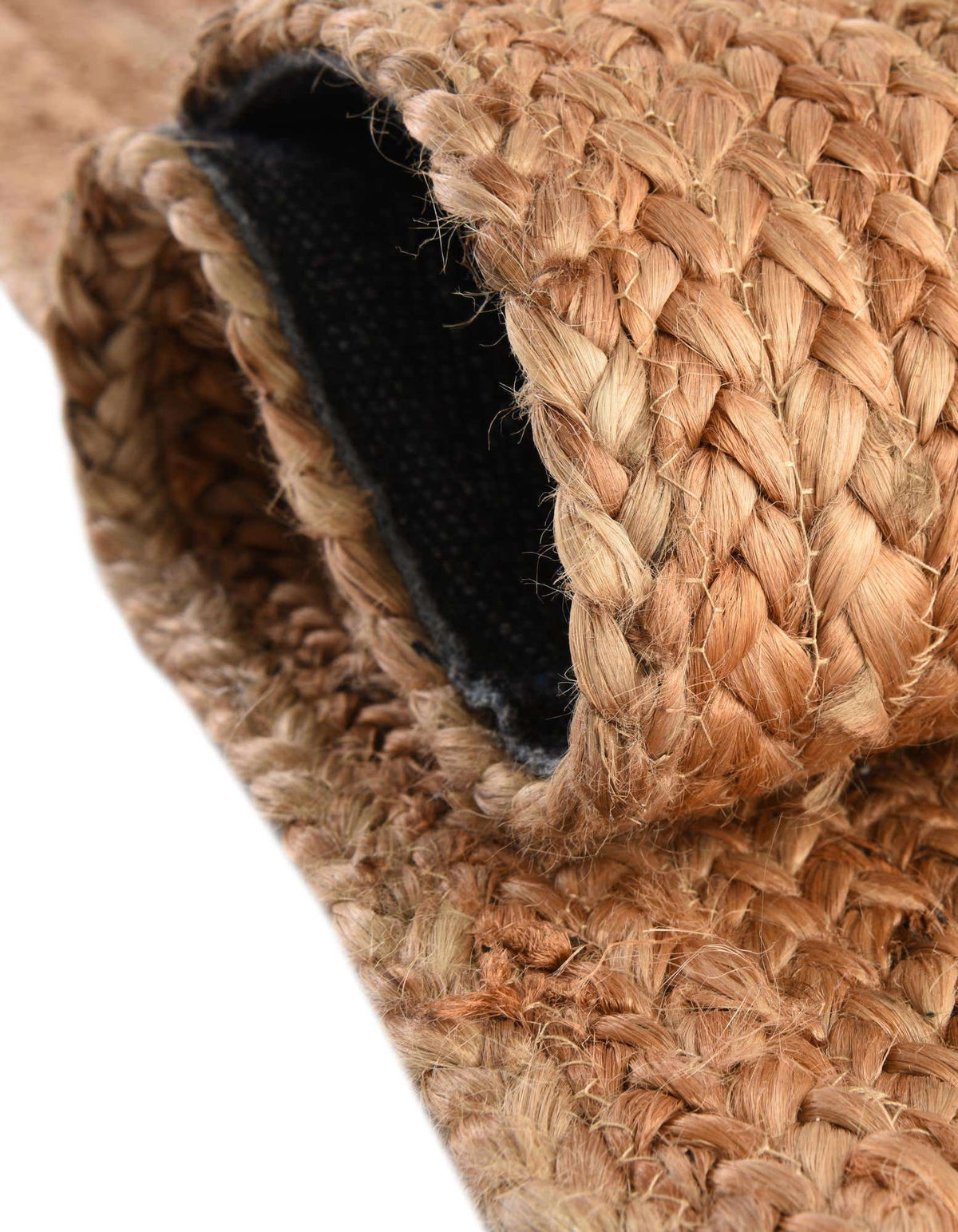 Rechteck Handgeflochten Teppich Braided Jute Luxe in Natürlich von Hadorn™ - Lifestyle Image