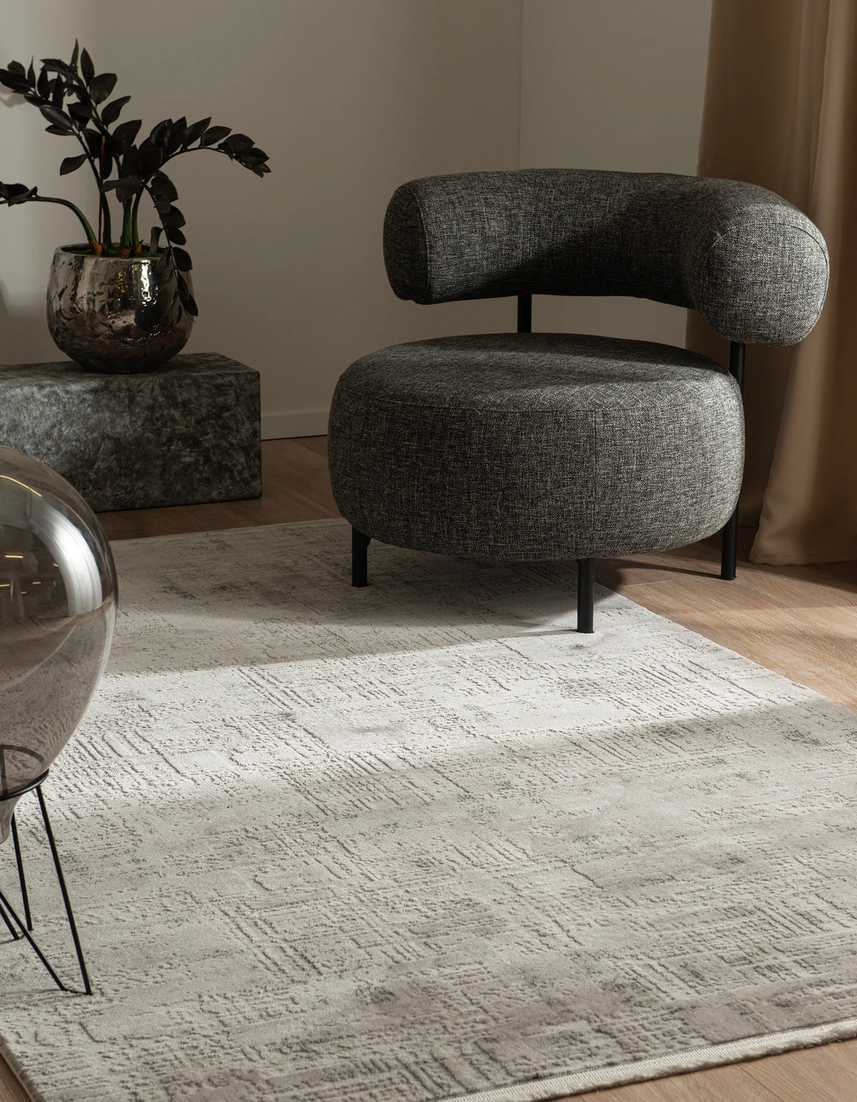 Rechteck Teppich Davos Miracle in Grau von Hadorn™ - Lifestyle Image