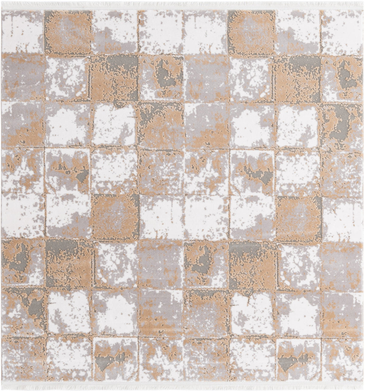 Quadratisch Teppich Davos Cube in Beige von Hadorn™ - Lifestyle Image