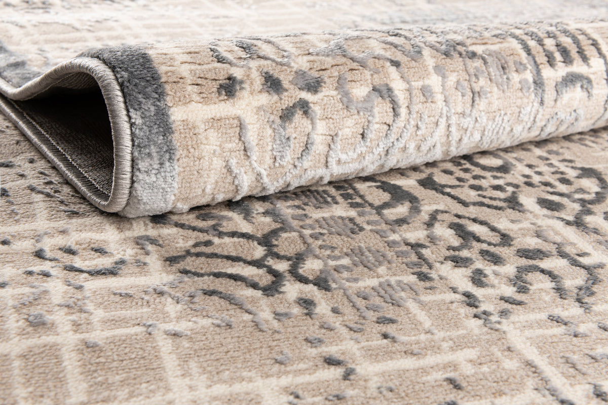 Rund Teppich Bern Shimmer in Creme von Hadorn™ - Lifestyle Image