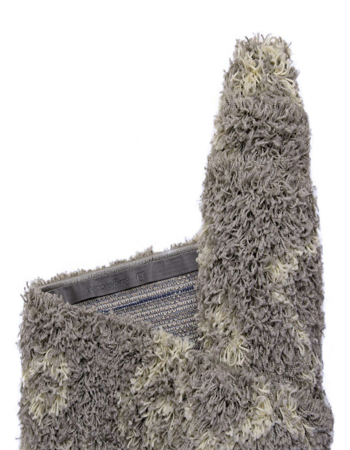 Quadratisch Hochflorteppich Moroccan Trellis Shag in Grau von Hadorn™ - Lifestyle Image