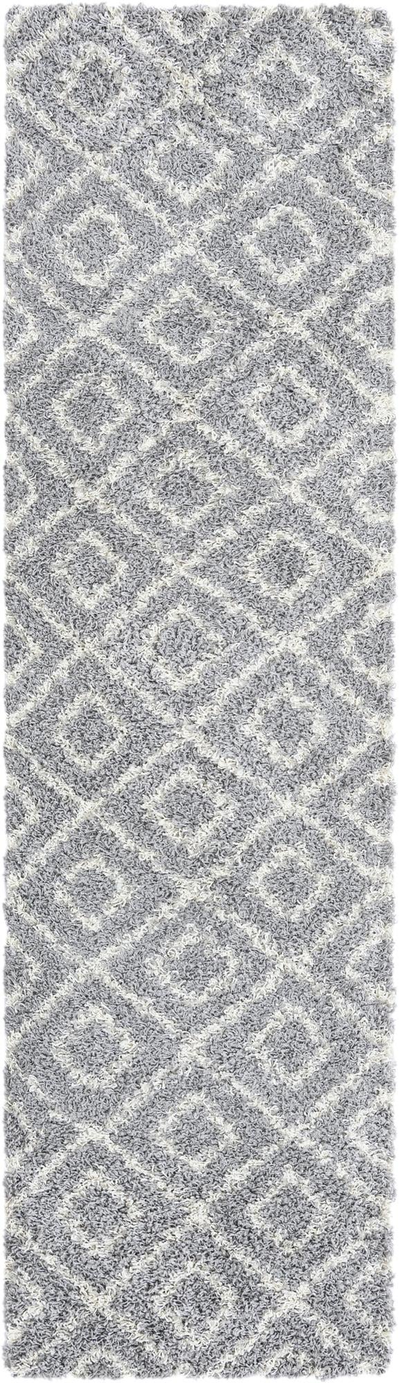 Läufer Hochflorteppich Trellis Shag in Grau von Hadorn™ - Lifestyle Image