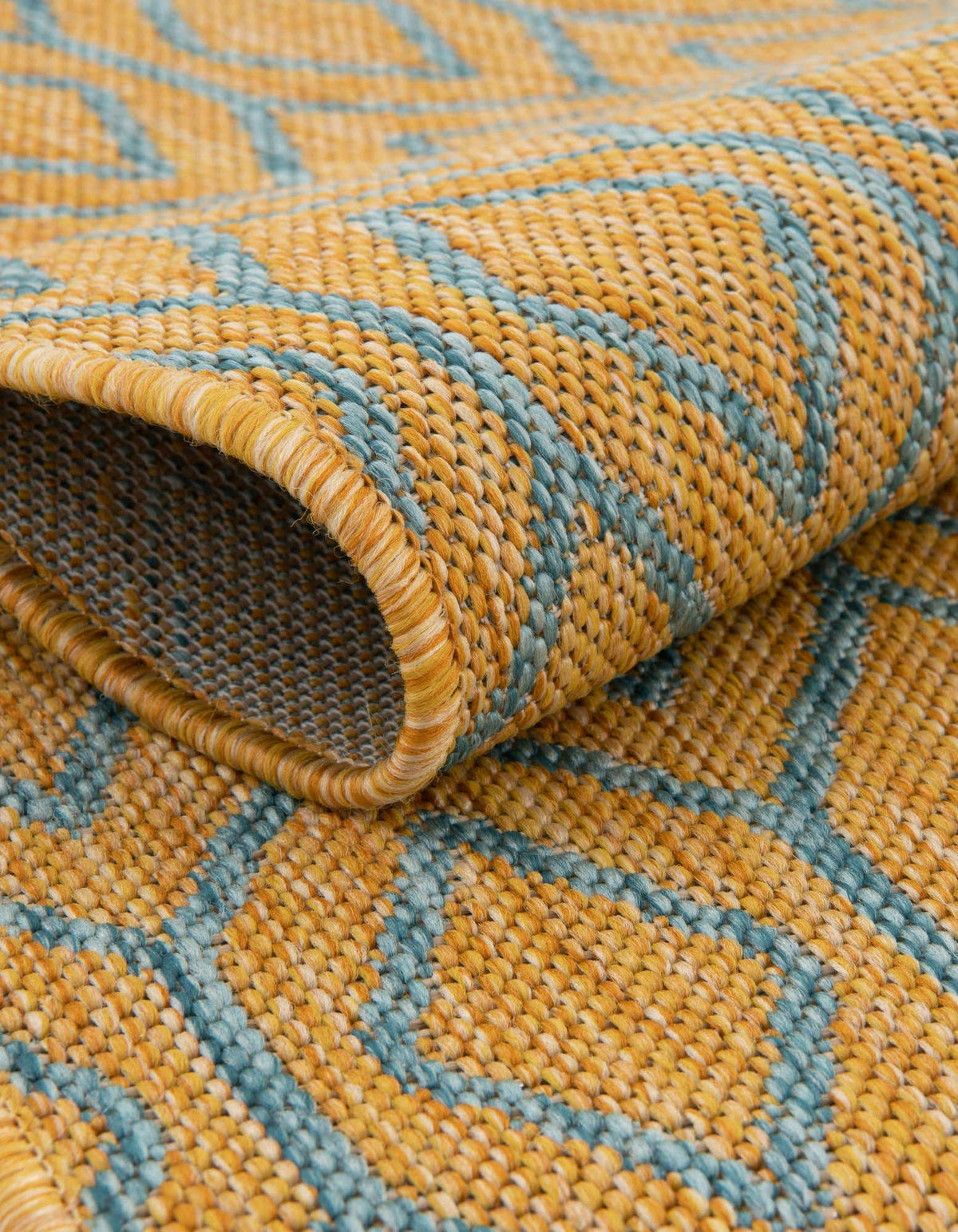 Rund Outdoor Teppich Jill Zarin Outdoor in Gelb von Hadorn™ - Lifestyle Image