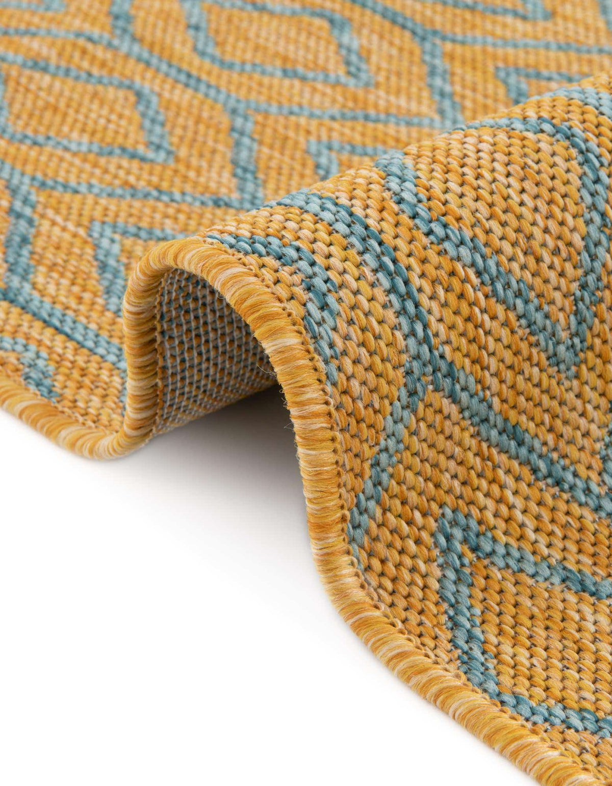 Rund Outdoor Teppich Jill Zarin Outdoor in Gelb von Hadorn™ - Lifestyle Image