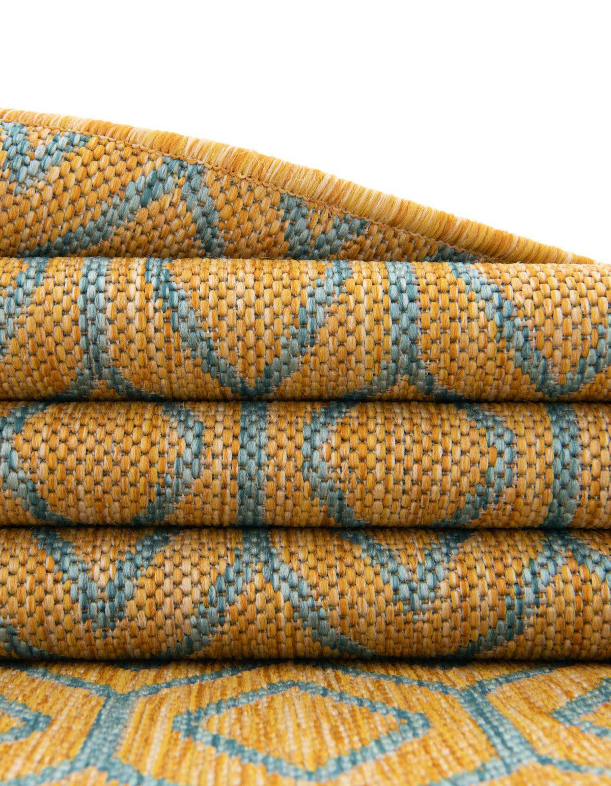 Rund Outdoor Teppich Jill Zarin Outdoor in Gelb von Hadorn™ - Lifestyle Image