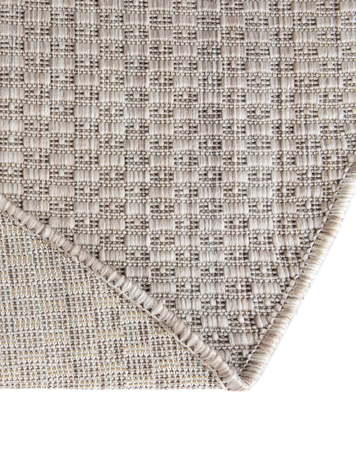 Rund Outdoor Teppich Tulum Outdoor in Hellgrau von Hadorn™ - Lifestyle Image