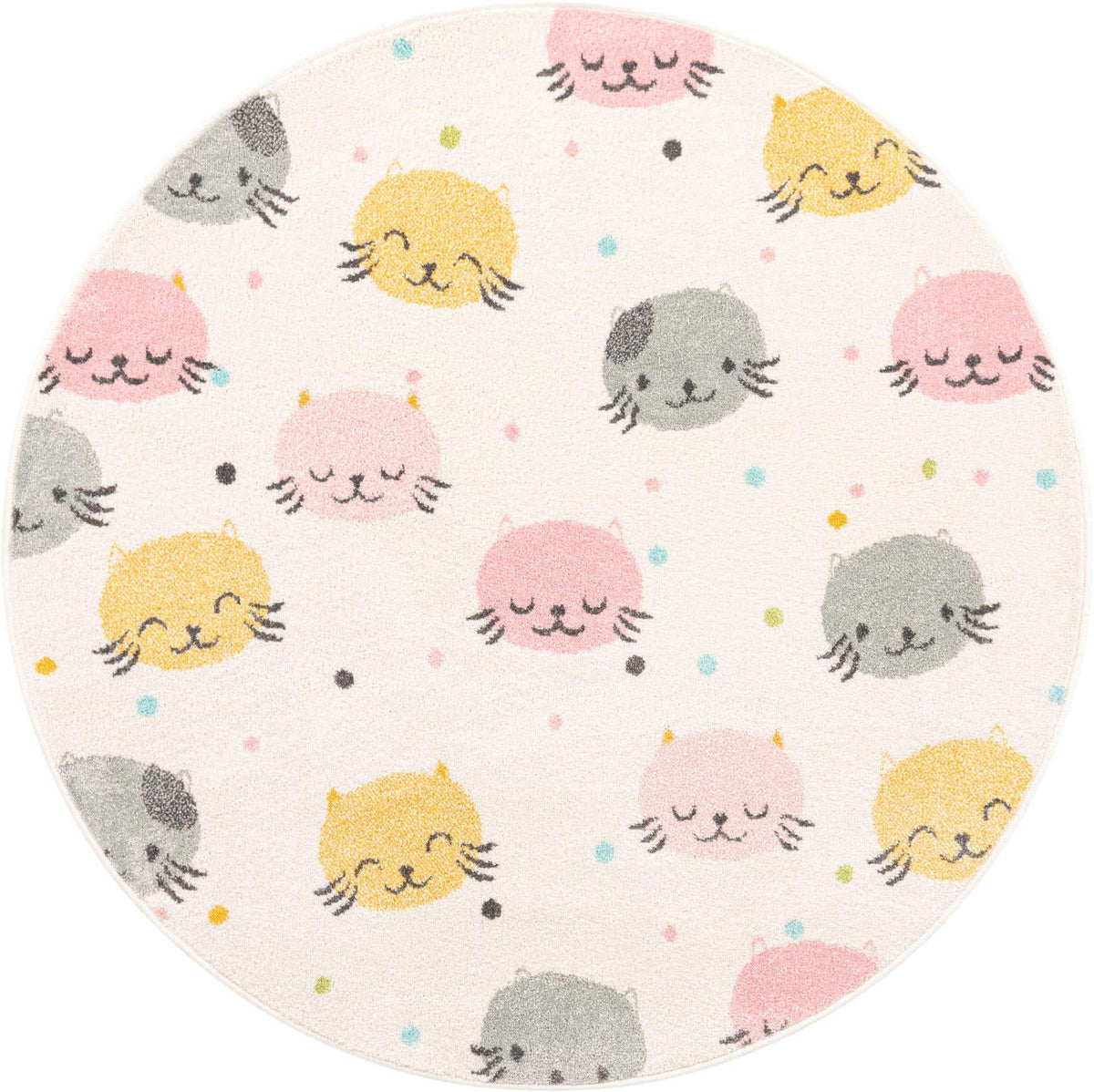 Rund Teppich Whimsy Kids in Elfenbein von Hadorn™ - Lifestyle Image