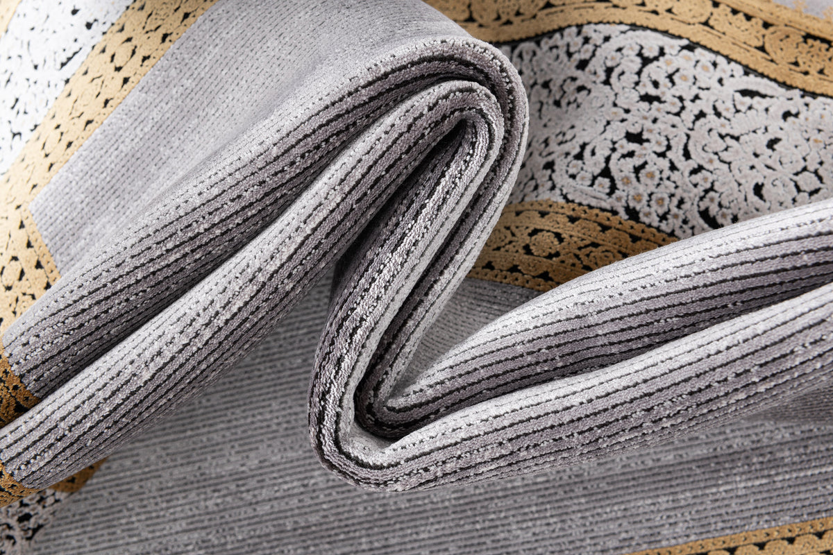 Rechteck Luxus Teppich Bad Ragaz in Grau von Hadorn™ - Lifestyle Image