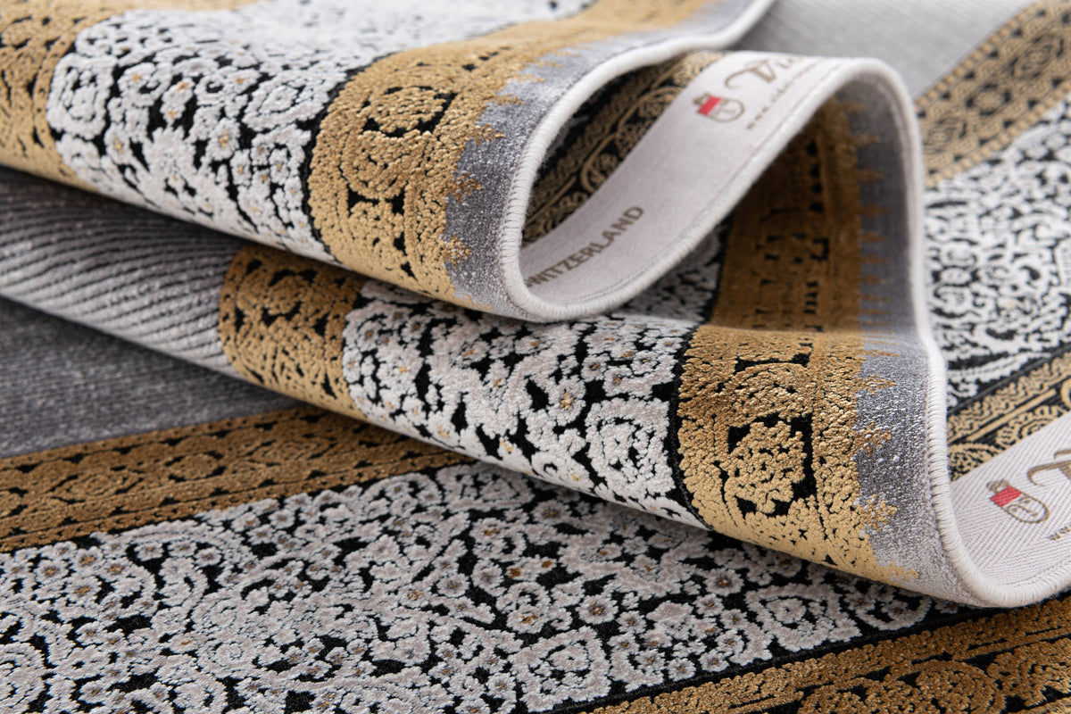 Rechteck Luxus Teppich Bad Ragaz in Grau von Hadorn™ - Lifestyle Image