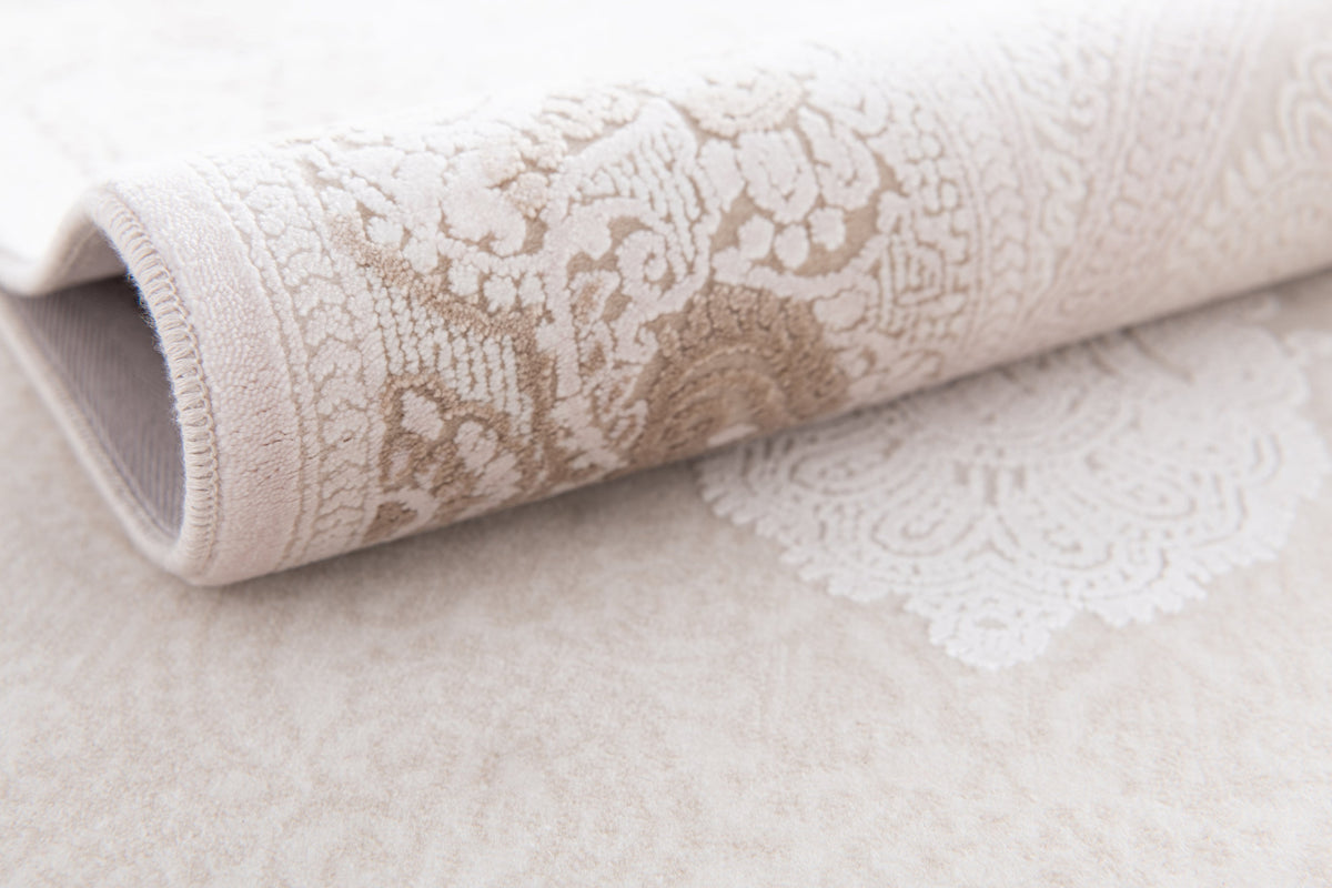 Rechteck Luxus Teppich Sion in Weiss von Hadorn™ - Lifestyle Image