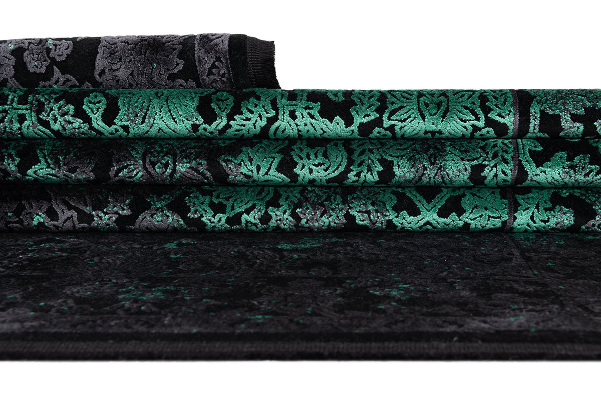 Läufer Luxus Teppich Laax in Schwarz von Hadorn™ - Lifestyle Image