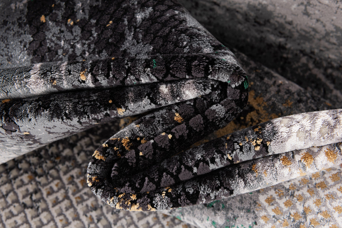 Läufer Luxus Teppich Laax in Schwarz von Hadorn™ - Lifestyle Image