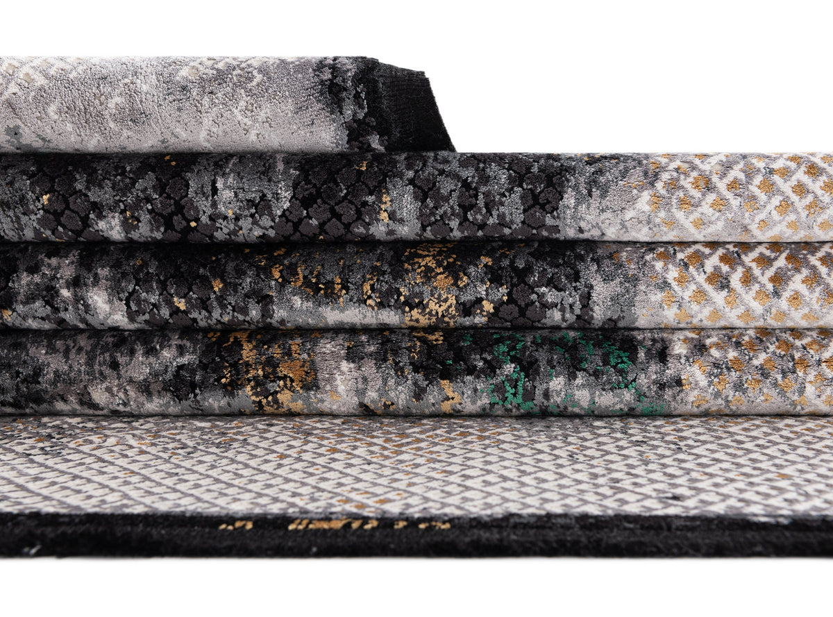Läufer Luxus Teppich Laax in Schwarz von Hadorn™ - Lifestyle Image