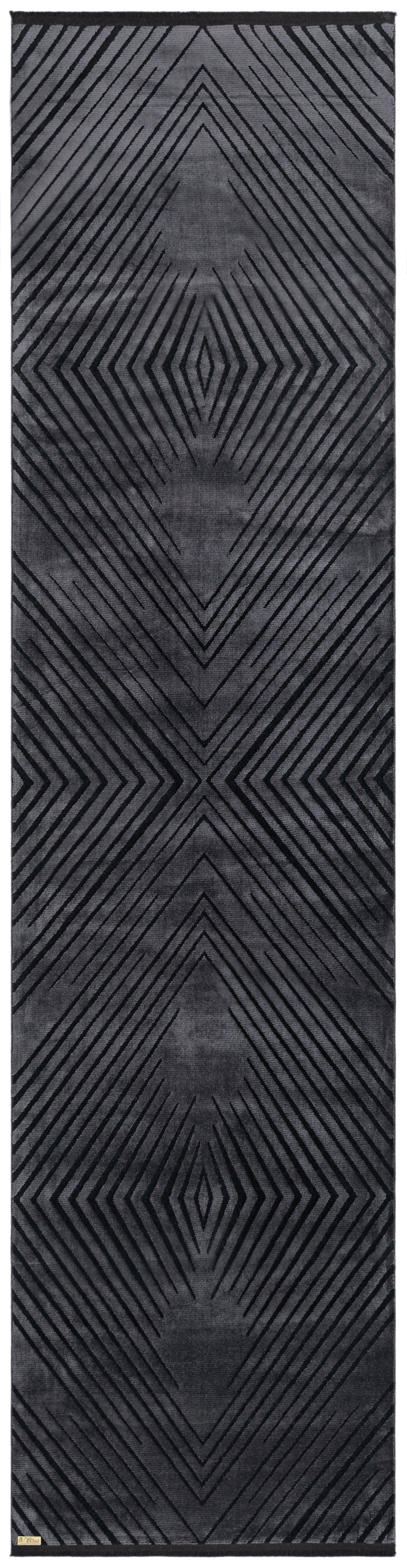 Läufer Luxus Teppich Laax in Schwarz von Hadorn™ - Lifestyle Image