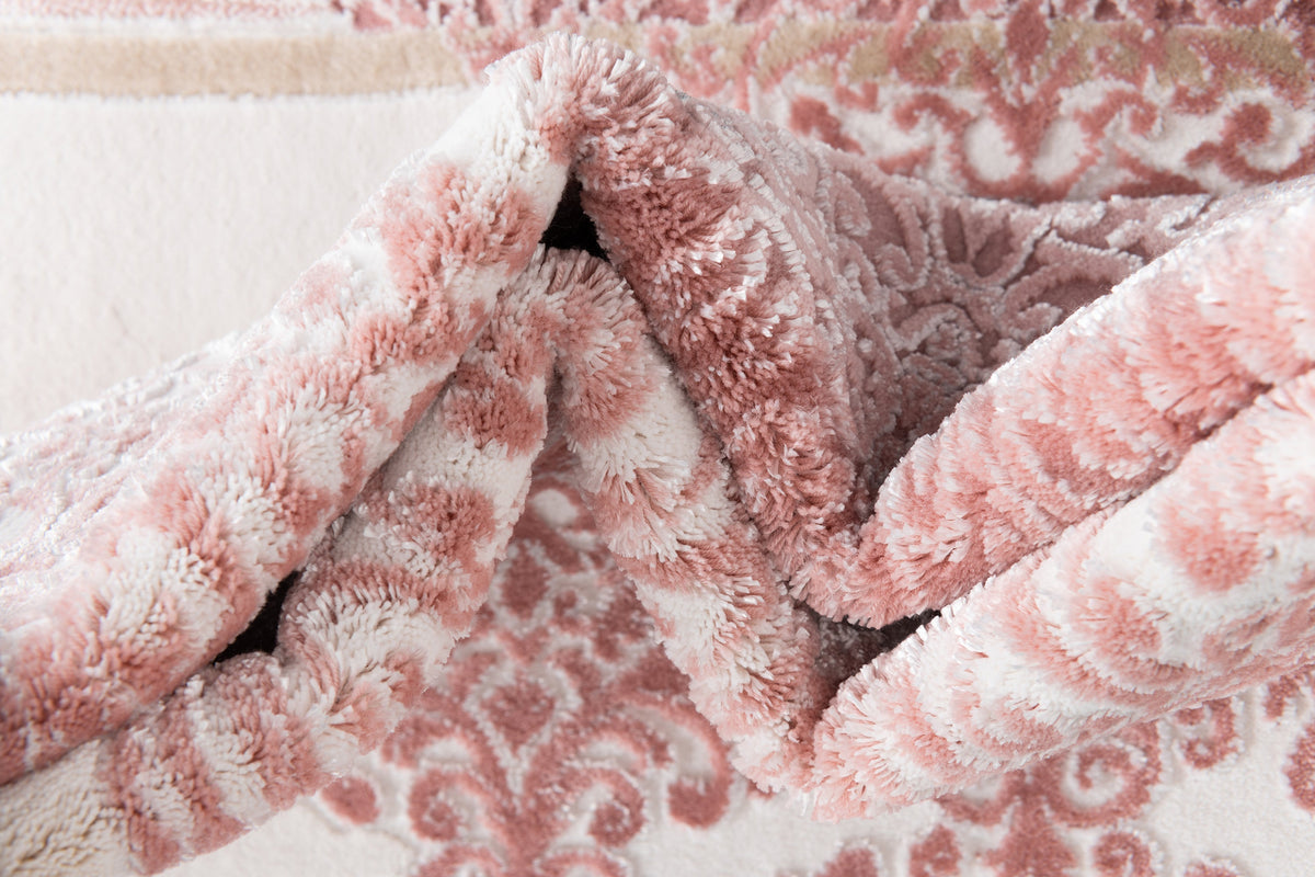 Rechteck Luxus Teppich Arosa in Rosa von Hadorn™ - Lifestyle Image