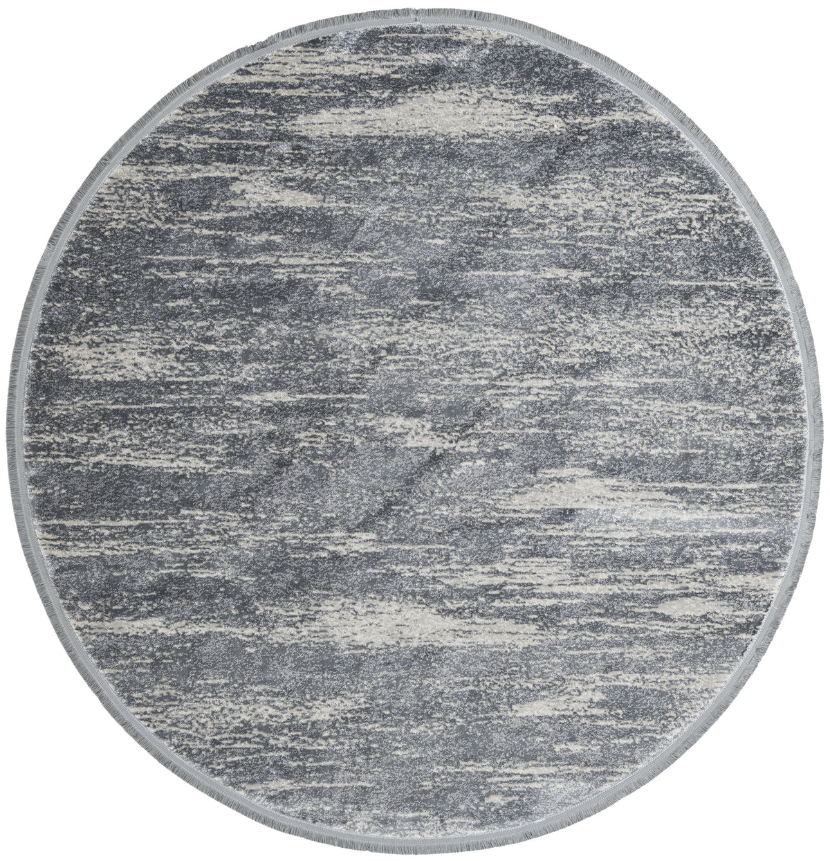 Rund Luxus Teppich Chiasso in Blau von Hadorn™ - Lifestyle Image