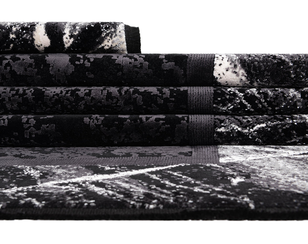 Läufer Luxus Teppich Laax in Schwarz von Hadorn™ - Lifestyle Image