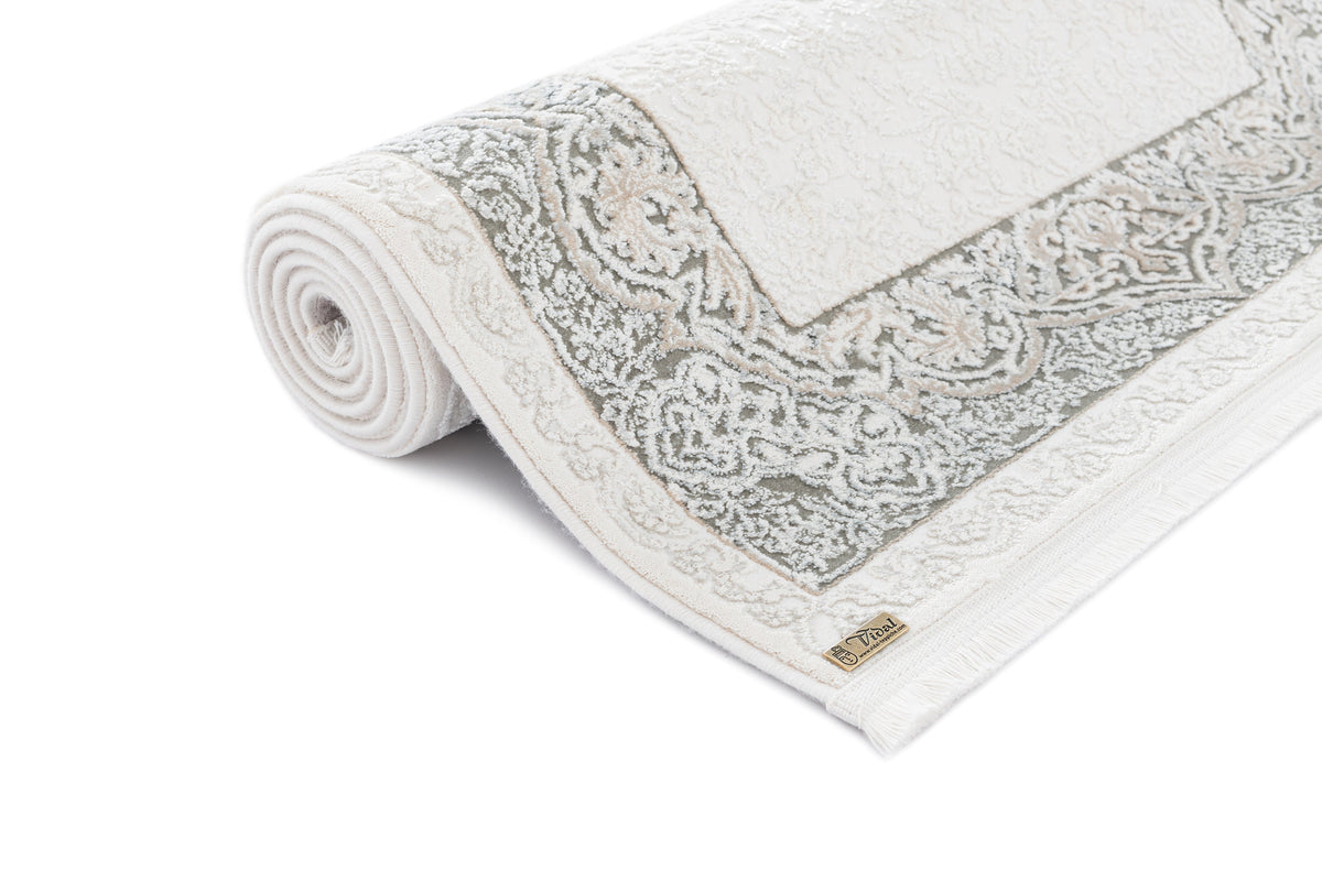 Rechteck Luxus Teppich Lausanne in Weiss von Hadorn™ - Lifestyle Image