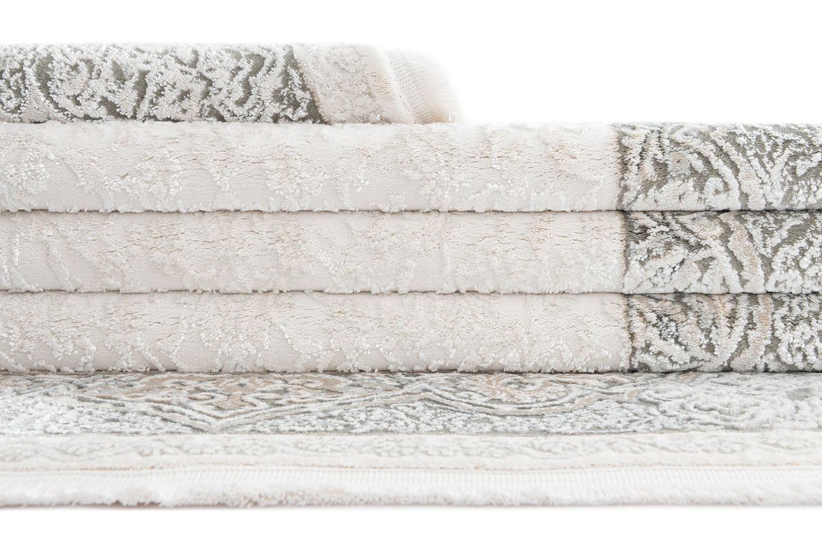 Rechteck Luxus Teppich Lausanne in Weiss von Hadorn™ - Lifestyle Image