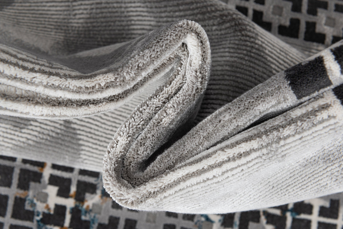 Rechteck Luxus Teppich Zurich in Grau von Hadorn™ - Lifestyle Image